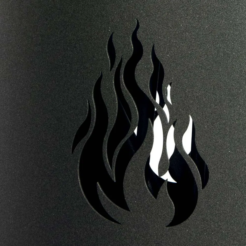 Mbajtëse veglash metalike për oxhak me 4 aksesorë Prodhuar në Itali - Canarino Viadurini