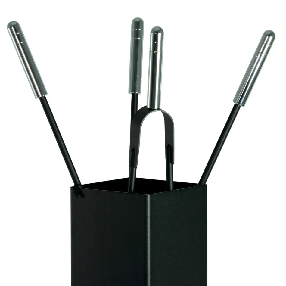 Mbajtëse veglash metalike katrore dhe 4 aksesorë Prodhuar në Itali - Iena Viadurini