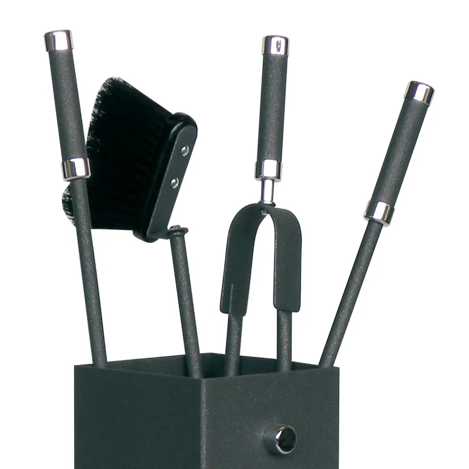 Mbajtëse veglash metalike katrore dhe 4 aksesorë Prodhuar në Itali - Iena Viadurini