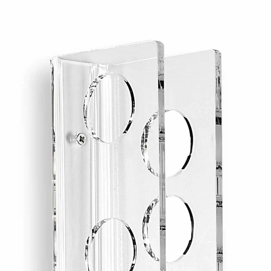 Mbajtës transparent i murit të shisheve Foshnja e vogël L6xH60xP11cm Viadurini