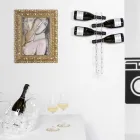 Mbajtës transparent i murit të shisheve Foshnja e vogël L6xH60xP11cm Viadurini