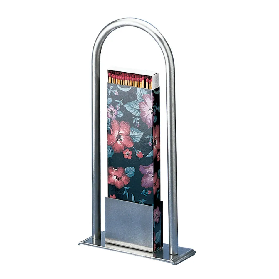 Mbajtëse shkrepëseje në metal ose çeliku dhe dekorim me ngjyra Prodhuar në Itali - Këna Viadurini