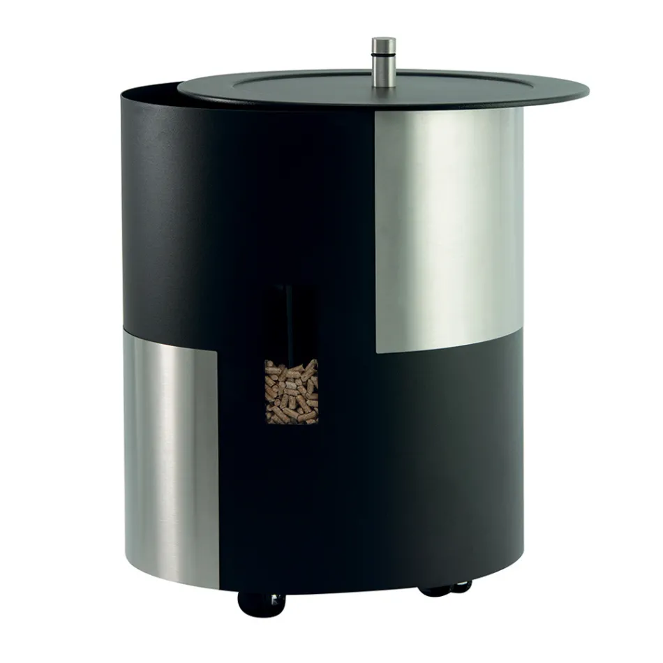 Mbajtëse peleti me rrota dhe kapak Metal Prodhuar në Itali - Lejleku Viadurini