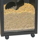 Mbajtëse peleti në çelik të lyer me ngjyrë të zezë me pleksiglas Prodhim në Itali - Pellicano Viadurini