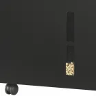 Mbajtëse peleti metalik me rrota dhe kapak Prodhuar në Itali - Gazza Viadurini