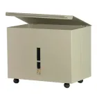 Mbajtëse peleti metalik me rrota dhe kapak Prodhuar në Itali - Gazza Viadurini