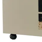 Mbajtëse peleti metalik me rrota dhe kapak Prodhuar në Itali - Gazza Viadurini