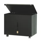 Mbajtëse peleti metalik me rrota dhe kapak Prodhuar në Itali - Gazza Viadurini