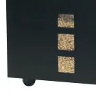 Mbajtëse peleti katror në çelik dhe rrota të lyera me ngjyrë të zezë Prodhuar në Itali - Parrot Viadurini