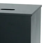 Mbajtëse peleti katror në çelik dhe rrota të lyera me ngjyrë të zezë Prodhuar në Itali - Parrot Viadurini