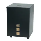 Mbajtëse peleti katror në çelik dhe rrota të lyera me ngjyrë të zezë Prodhuar në Itali - Parrot Viadurini