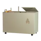 Mbajtëse pelleti metalik drejtkëndor me 4 rrota Prodhuar në Itali - Aquila Viadurini