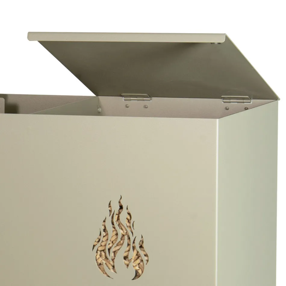 Mbajtëse pelleti metalik drejtkëndor me 4 rrota Prodhuar në Itali - Aquila Viadurini