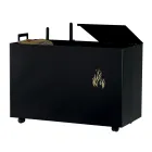 Mbajtëse peletesh metalike drejtkëndëshe me 4 rrota Prodhuar në Itali - Aquila Viadurini