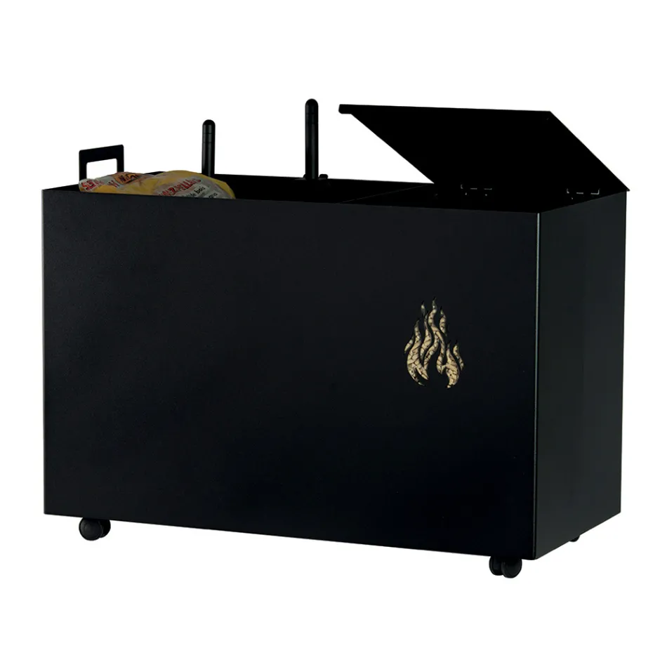 Mbajtëse peletesh metalike drejtkëndëshe me 4 rrota Prodhuar në Itali - Aquila Viadurini