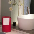 Shportë cilindrike rrobash në lëkurë të punuar me dorë të rigjeneruar Roby Viadurini