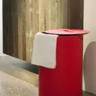 Shportë cilindrike rrobash në lëkurë të punuar me dorë të rigjeneruar Roby Viadurini