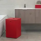 Shporta rrobash lëkure me bazën katrore David, të bërë në Itali Viadurini