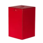 Shporta rrobash lëkure me bazën katrore David, të bërë në Itali Viadurini