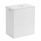 Shporta e rrobave prej lëkure me një bazë modeli drejtkëndëshe Peter Viadurini