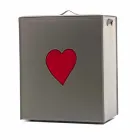 Shporta bashkëkohore e lavanderi prej lëkure e bërë në Itali Adele, futje zemre Viadurini