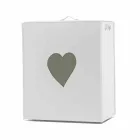 Shporta bashkëkohore e lavanderi prej lëkure e bërë në Itali Adele, futje zemre Viadurini