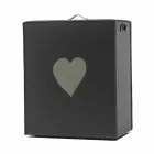 Shporta bashkëkohore e lavanderi prej lëkure e bërë në Itali Adele, futje zemre Viadurini