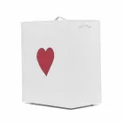 Shporta bashkëkohore e lavanderi prej lëkure e bërë në Itali Adele, futje zemre Viadurini