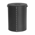 Shporta lavanderi ovale në lëkurën e rigjeneruar Riky të bërë në Itali Viadurini