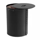 Shporta lavanderi ovale në lëkurën e rigjeneruar Riky të bërë në Itali Viadurini