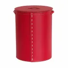 Shporta lavanderi ovale në lëkurën e rigjeneruar Riky të bërë në Itali Viadurini