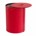 Shporta lavanderi ovale në lëkurën e rigjeneruar Riky të bërë në Itali Viadurini