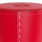 Shporta lavanderi ovale në lëkurën e rigjeneruar Riky të bërë në Itali Viadurini