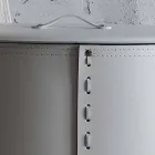 Shporta lavanderi ovale në lëkurën e rigjeneruar Riky të bërë në Itali Viadurini