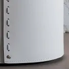 Shporta lavanderi ovale në lëkurën e rigjeneruar Riky të bërë në Itali Viadurini