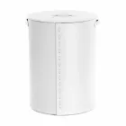 Shporta lavanderi ovale në lëkurën e rigjeneruar Riky të bërë në Itali Viadurini