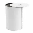 Shporta lavanderi ovale në lëkurën e rigjeneruar Riky të bërë në Itali Viadurini