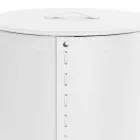 Shporta lavanderi ovale në lëkurën e rigjeneruar Riky të bërë në Itali Viadurini