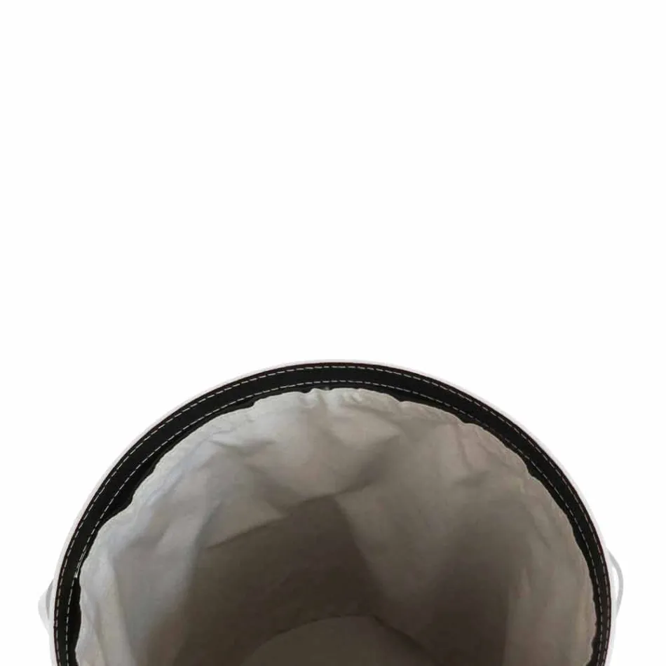 Shporta lavanderi ovale në lëkurën e rigjeneruar Riky të bërë në Itali Viadurini