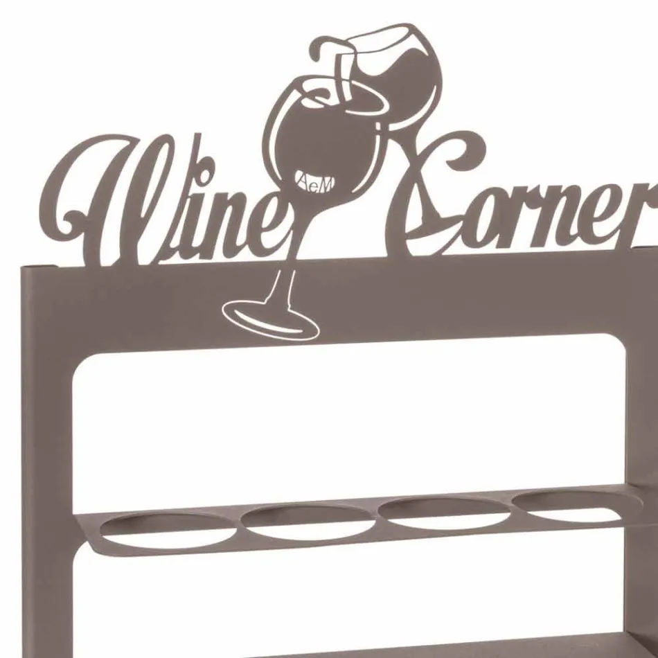 Mbajtëse shishe e punuar me dorë në hekur të çmuar Made in Italy - Maste Viadurini