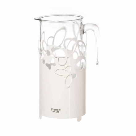 Mbajtësi modern i shisheve në hekur të bardhë, bezhë ose fildishtë të bërë në Itali - Leiden Viadurini