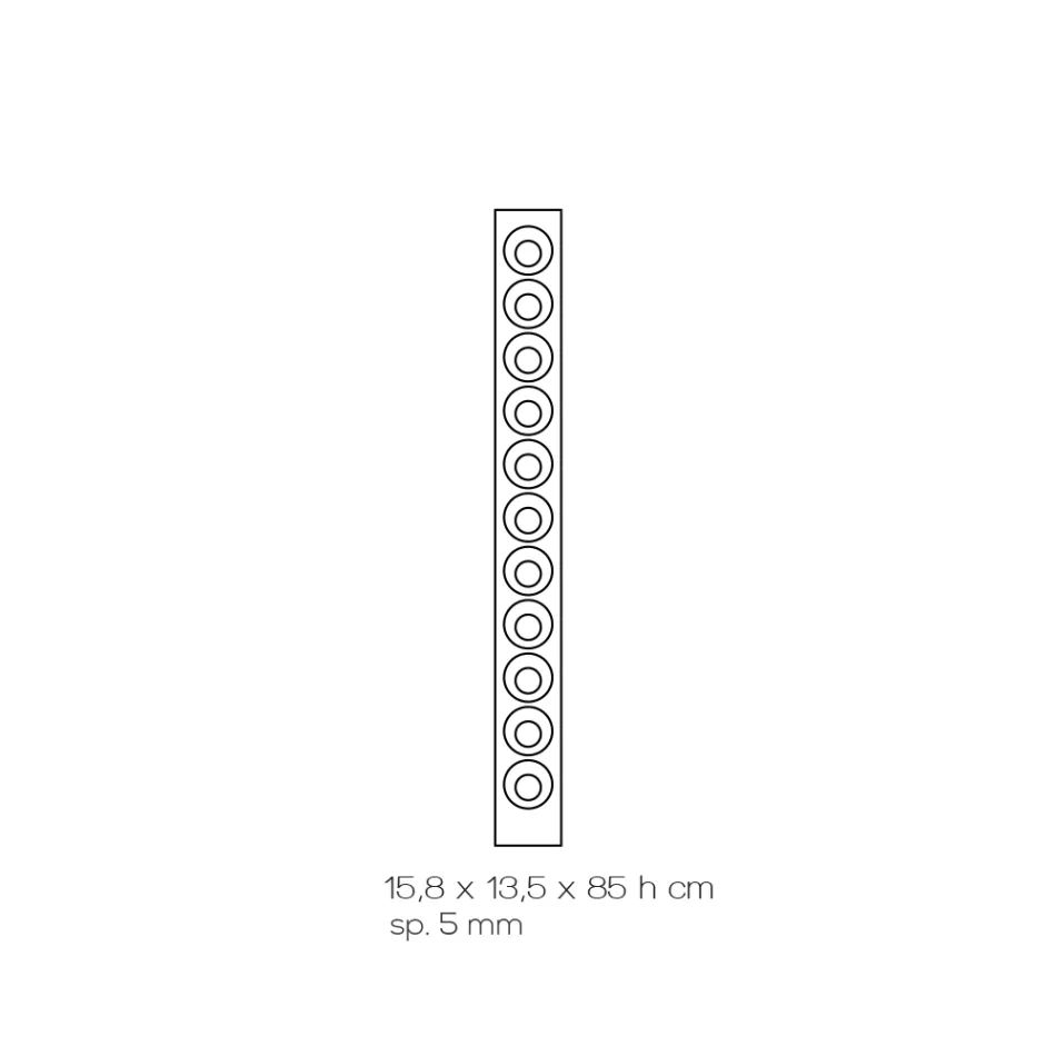 Mbajtëse e shisheve të verës në mur në kristal akrilik transparent - Piccolo Viadurini