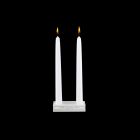 Mbajtëse qirinjsh me dizajn të bardhë Corian për dhomën e ndenjes prodhuar në Itali - Sisifo Viadurini