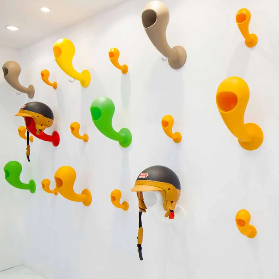 Mbajtëse helmete ose varëse muri me ngjyra, 6 pjesë - koka e çmendur nga Myyour Viadurini