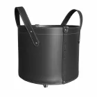 Mbajtësja cilindrike e logit në lëkurë të rigjeneruar me rrota Tonda Firestyle Viadurini