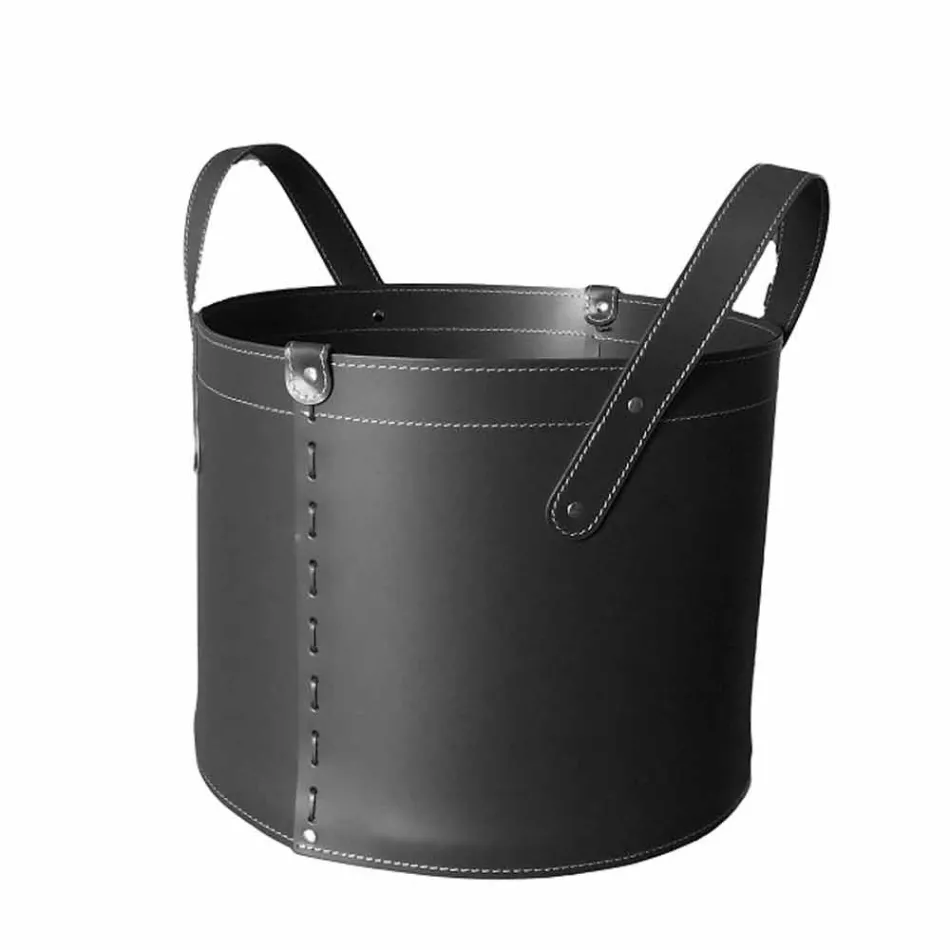 Mbajtësja cilindrike e logit në lëkurë të rigjeneruar me rrota Tonda Firestyle Viadurini