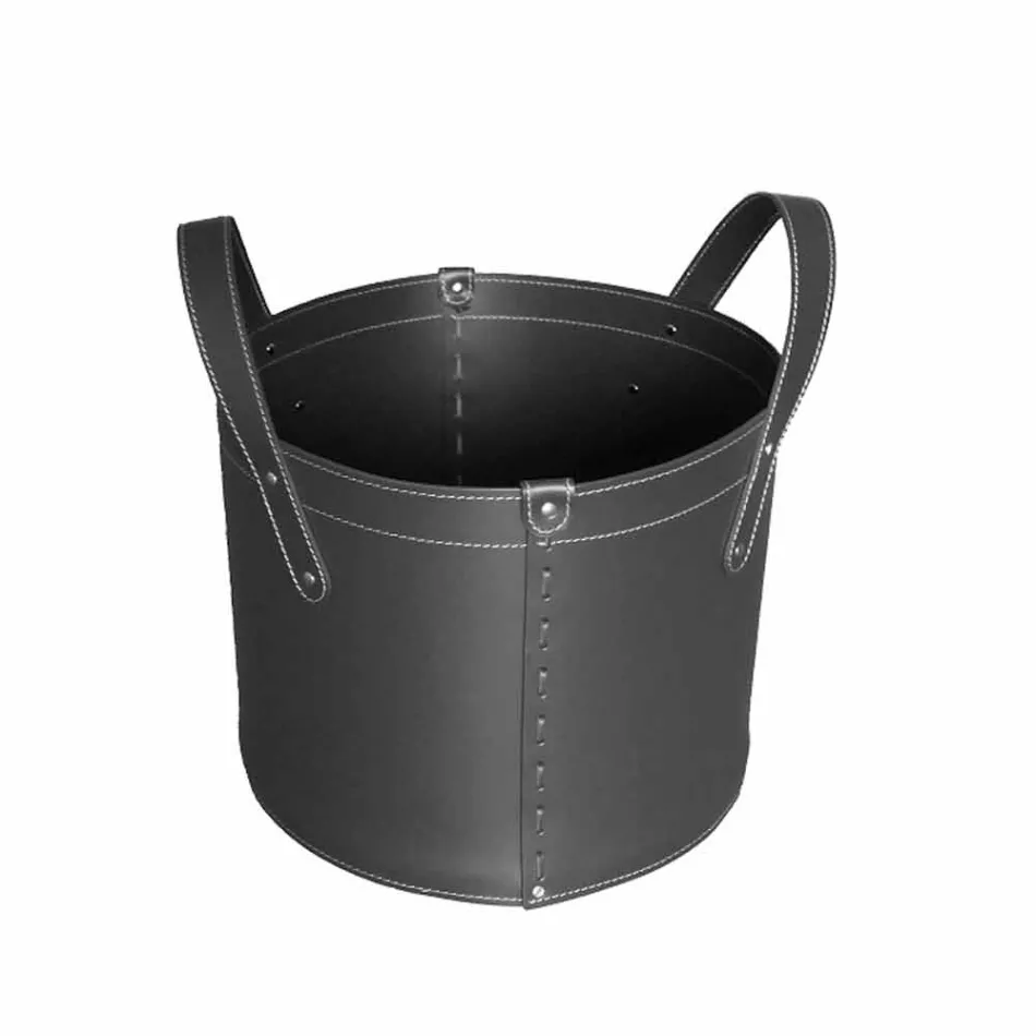 Mbajtësja cilindrike e logit në lëkurë të rigjeneruar me rrota Tonda Firestyle Viadurini