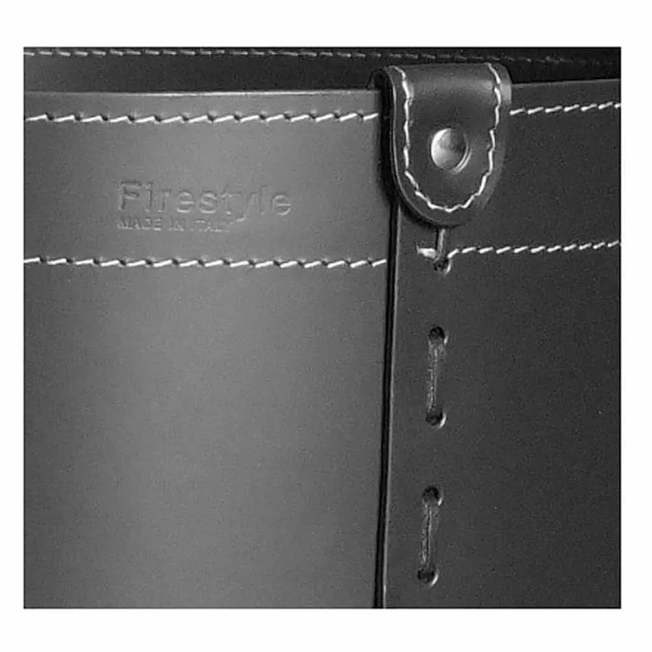 Mbajtësja cilindrike e logit në lëkurë të rigjeneruar me rrota Tonda Firestyle Viadurini