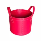 Mbajtësja cilindrike e logit në lëkurë të rigjeneruar me rrota Tonda Firestyle Viadurini