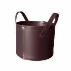 Mbajtësja cilindrike e logit në lëkurë të rigjeneruar me rrota Tonda Firestyle Viadurini